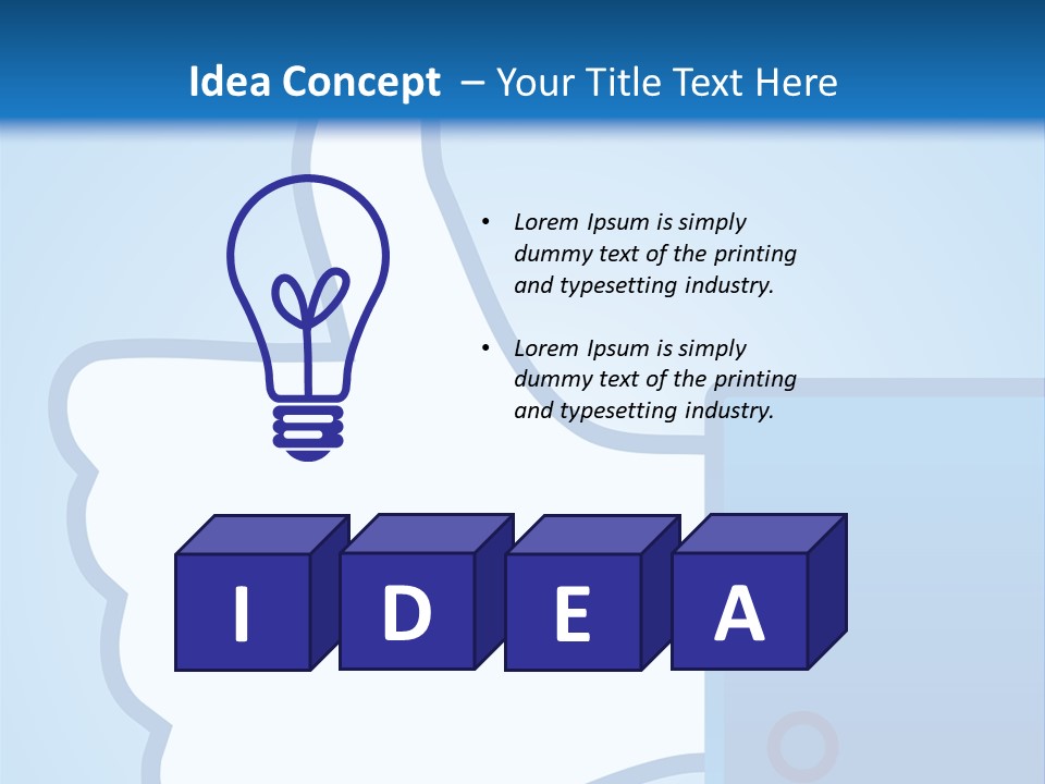A Thumbs Up Powerpoint Presentation Is Shown PowerPoint Template