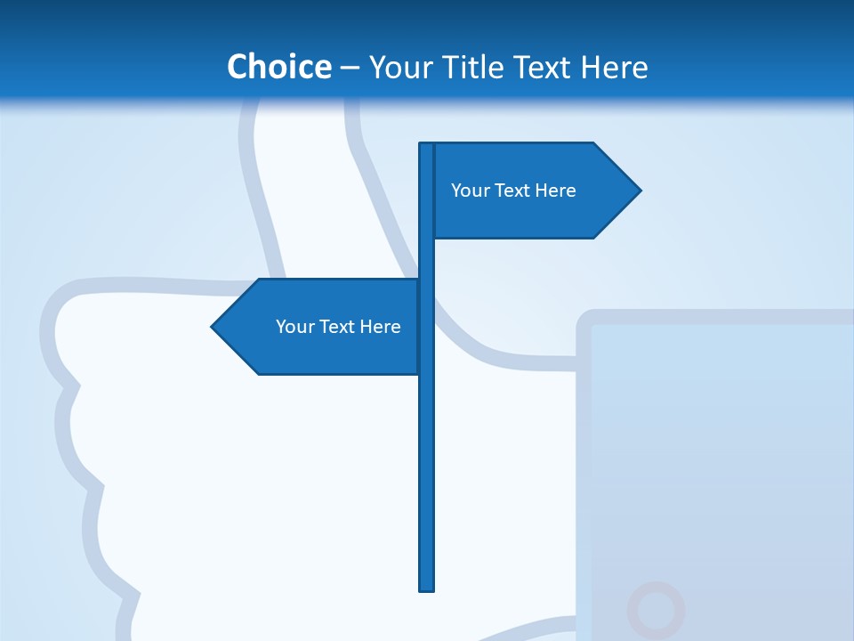 A Thumbs Up Powerpoint Presentation Is Shown PowerPoint Template