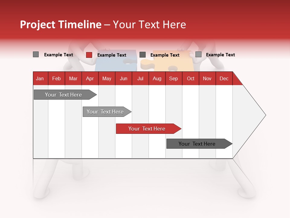 A Group Of People Holding Puzzle Pieces Together PowerPoint Template