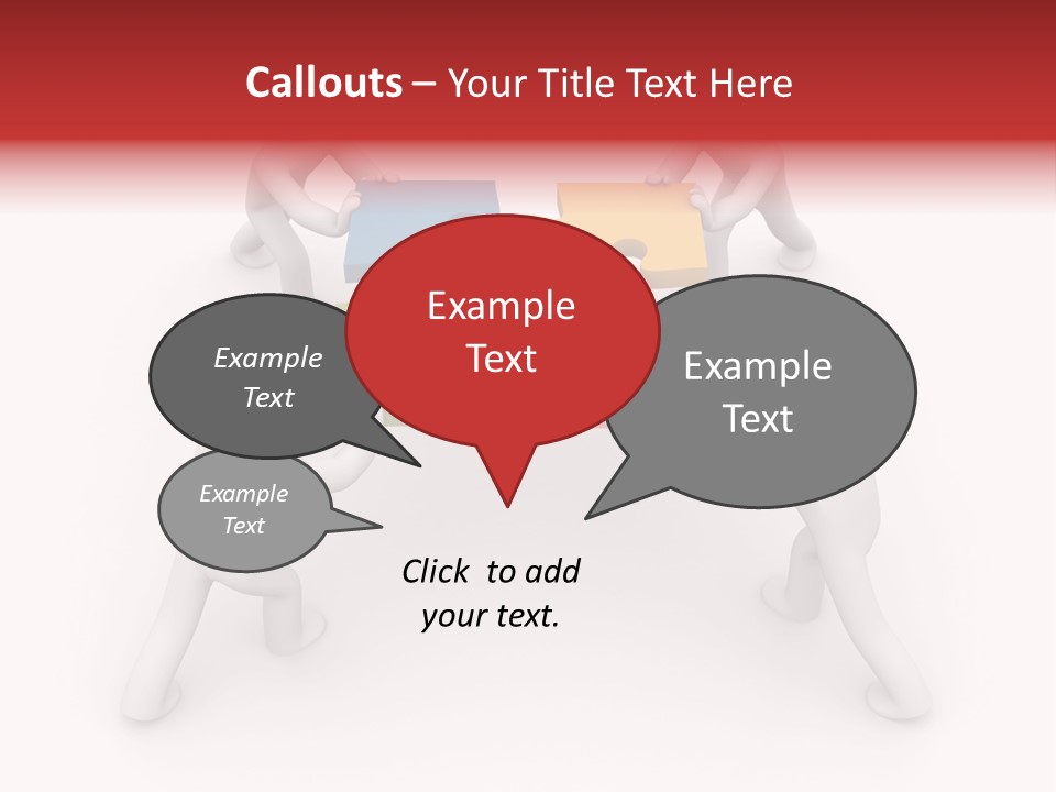 A Group Of People Holding Puzzle Pieces Together PowerPoint Template