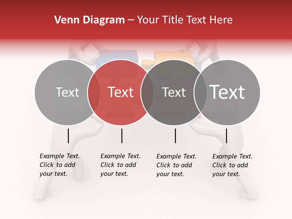 A Group Of People Holding Puzzle Pieces Together PowerPoint Template