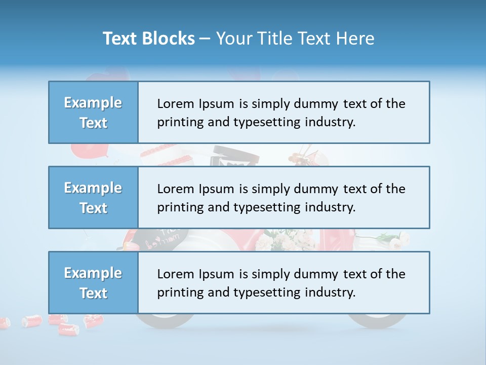 A Pink Scooter With Balloons And A Cake On It PowerPoint Template