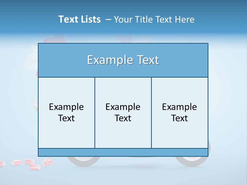 A Pink Scooter With Balloons And A Cake On It PowerPoint Template