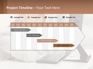 A Woman Sitting In Front Of A Computer With Her Hands On Her Head PowerPoint Template