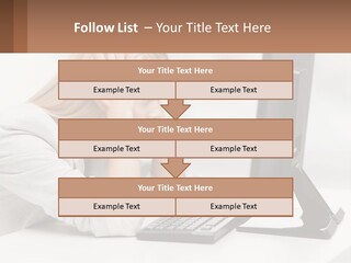 A Woman Sitting In Front Of A Computer With Her Hands On Her Head PowerPoint Template