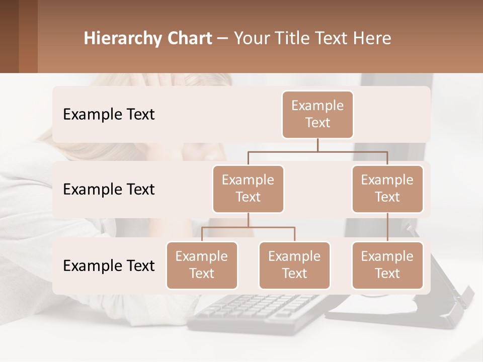 A Woman Sitting In Front Of A Computer With Her Hands On Her Head PowerPoint Template