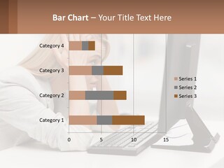 A Woman Sitting In Front Of A Computer With Her Hands On Her Head PowerPoint Template