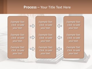 A Woman Sitting In Front Of A Computer With Her Hands On Her Head PowerPoint Template