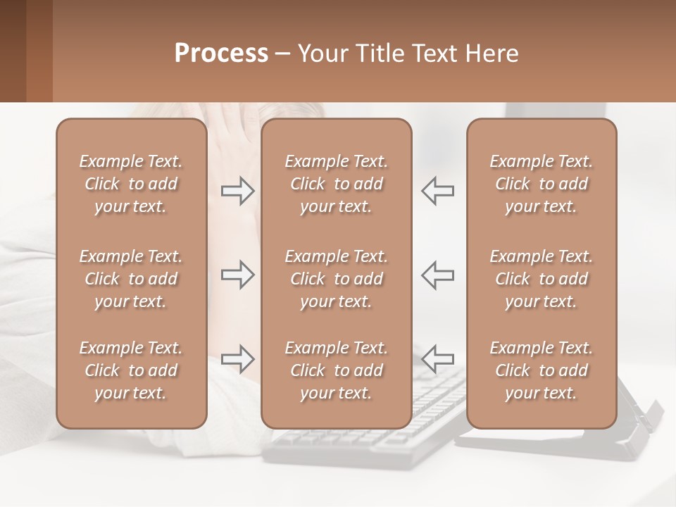 A Woman Sitting In Front Of A Computer With Her Hands On Her Head PowerPoint Template