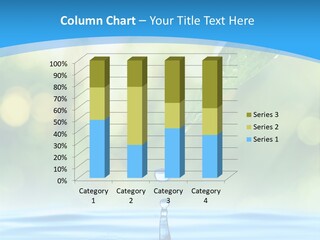 A Drop Of Water With A Green Leaf On Top Of It PowerPoint Template