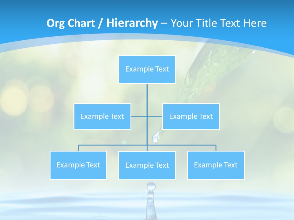 A Drop Of Water With A Green Leaf On Top Of It PowerPoint Template