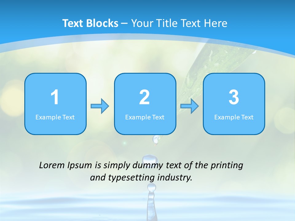 A Drop Of Water With A Green Leaf On Top Of It PowerPoint Template