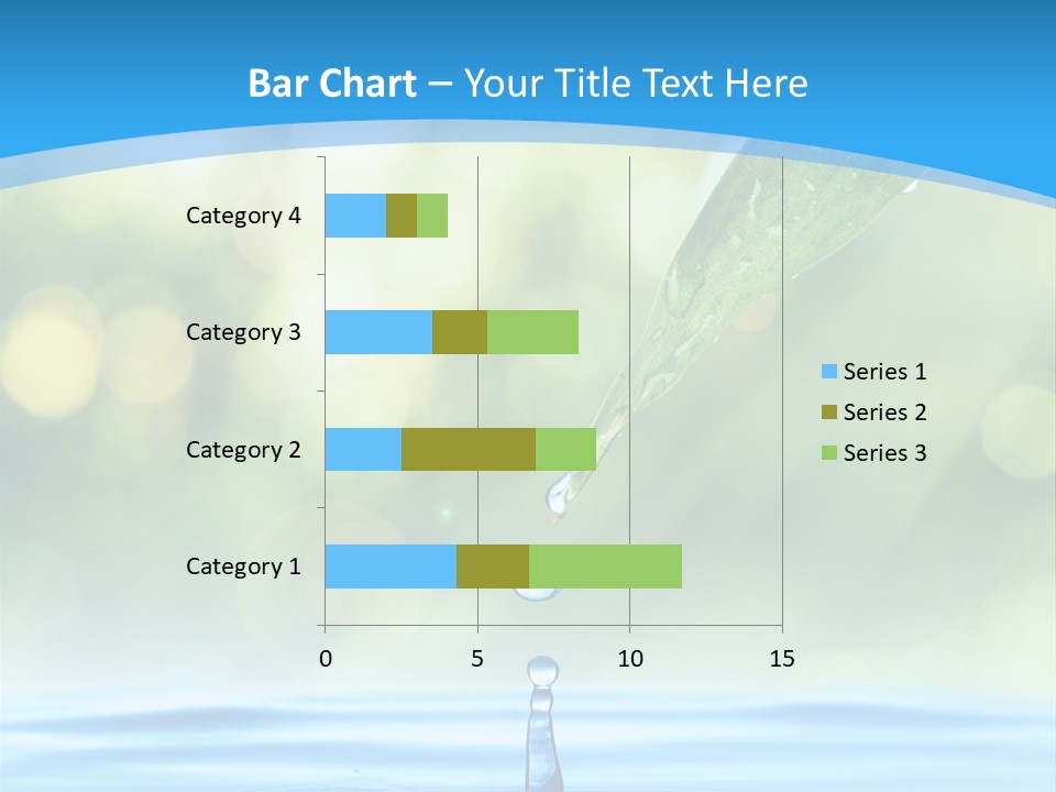A Drop Of Water With A Green Leaf On Top Of It PowerPoint Template