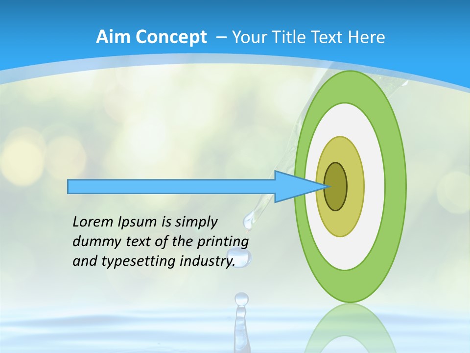 A Drop Of Water With A Green Leaf On Top Of It PowerPoint Template