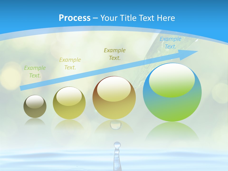 A Drop Of Water With A Green Leaf On Top Of It PowerPoint Template