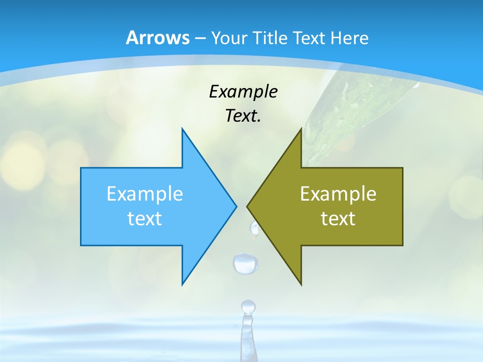 A Drop Of Water With A Green Leaf On Top Of It PowerPoint Template