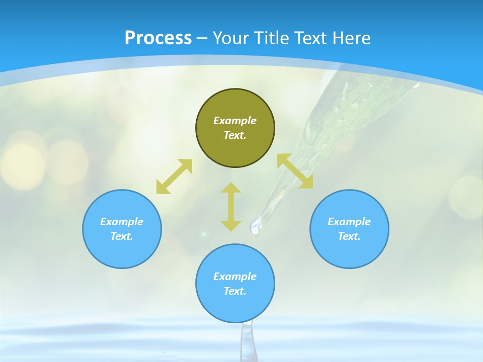 A Drop Of Water With A Green Leaf On Top Of It PowerPoint Template