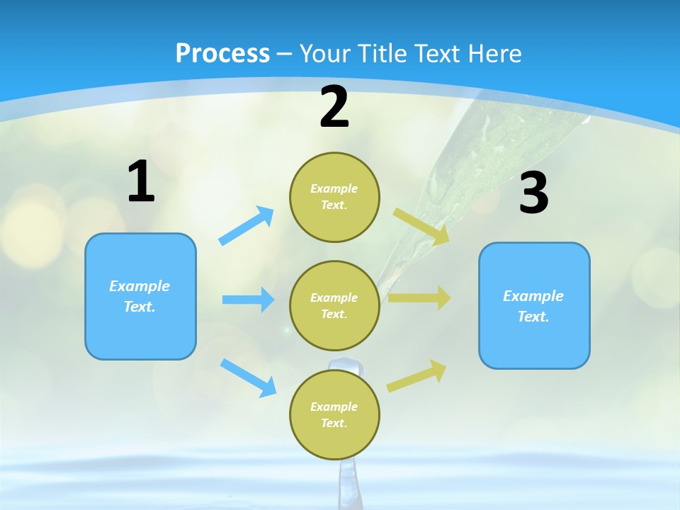 A Drop Of Water With A Green Leaf On Top Of It PowerPoint Template