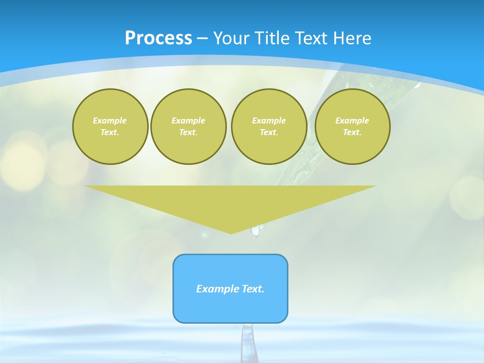 A Drop Of Water With A Green Leaf On Top Of It PowerPoint Template