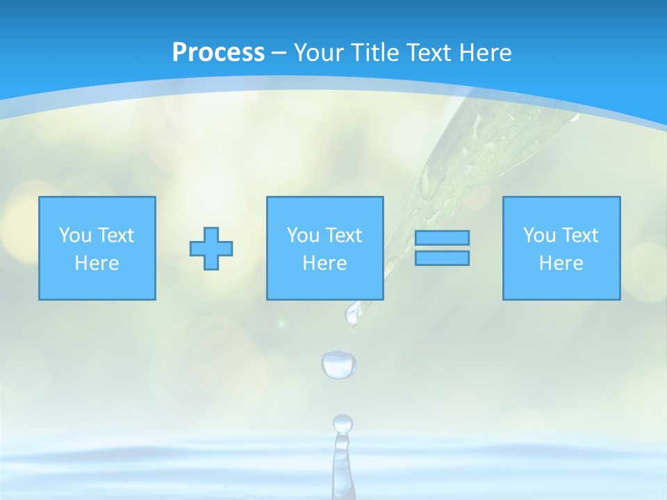 A Drop Of Water With A Green Leaf On Top Of It PowerPoint Template