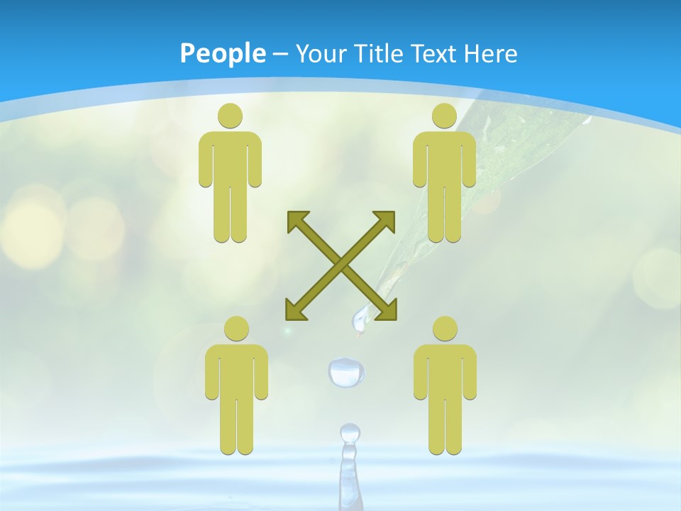 A Drop Of Water With A Green Leaf On Top Of It PowerPoint Template