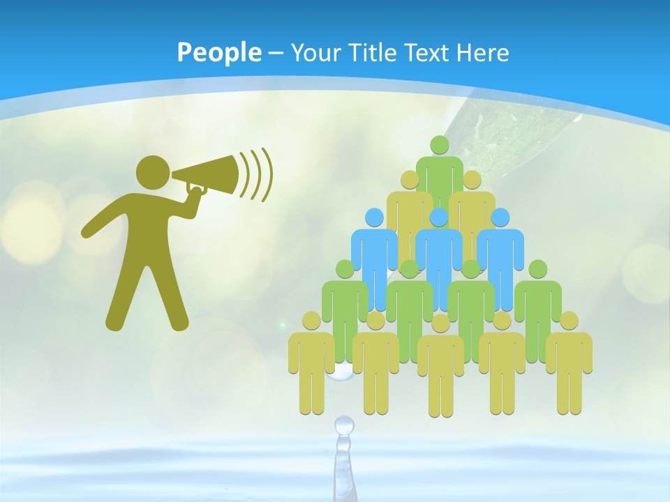 A Drop Of Water With A Green Leaf On Top Of It PowerPoint Template