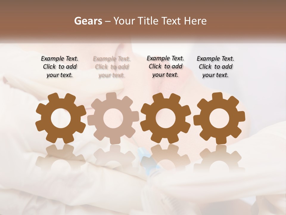 A Woman Getting A Facial Injection From A Doctor PowerPoint Template