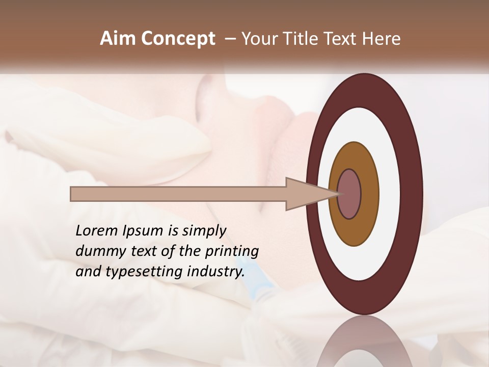 A Woman Getting A Facial Injection From A Doctor PowerPoint Template