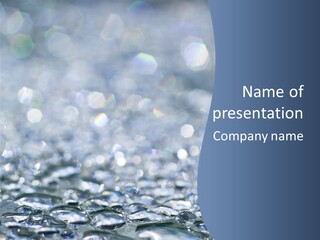 A Blue And White Background With Water Droplets PowerPoint Template