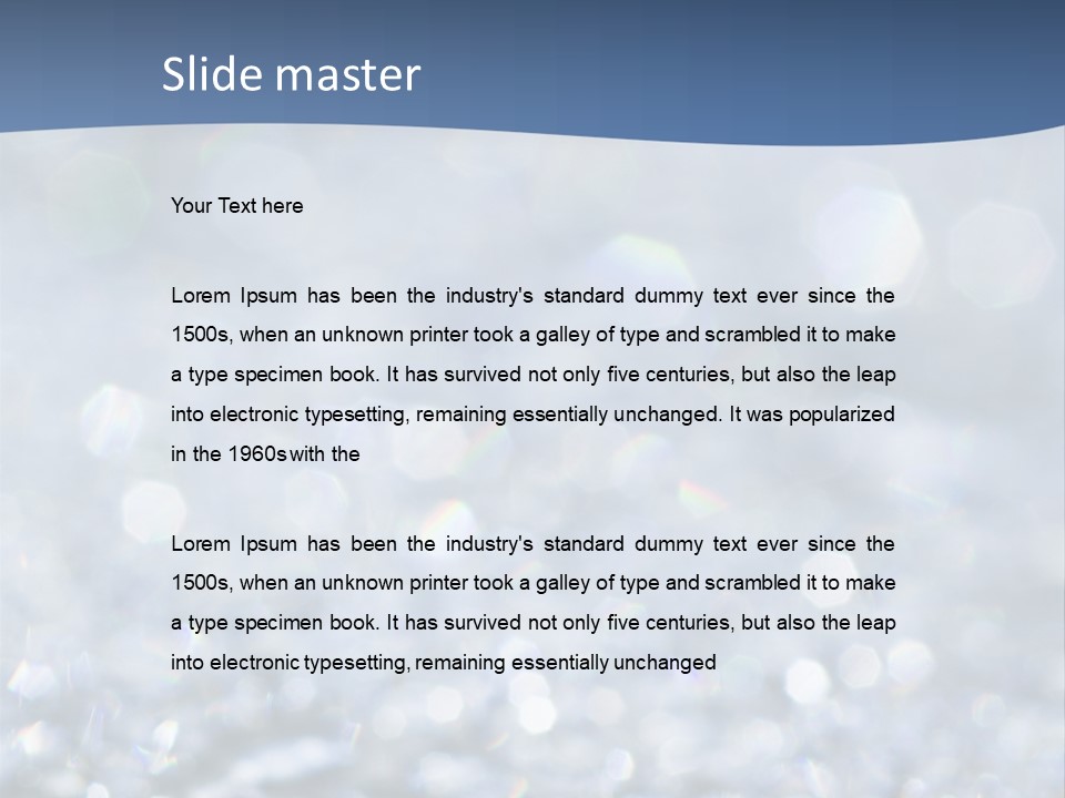 A Blue And White Background With Water Droplets PowerPoint Template