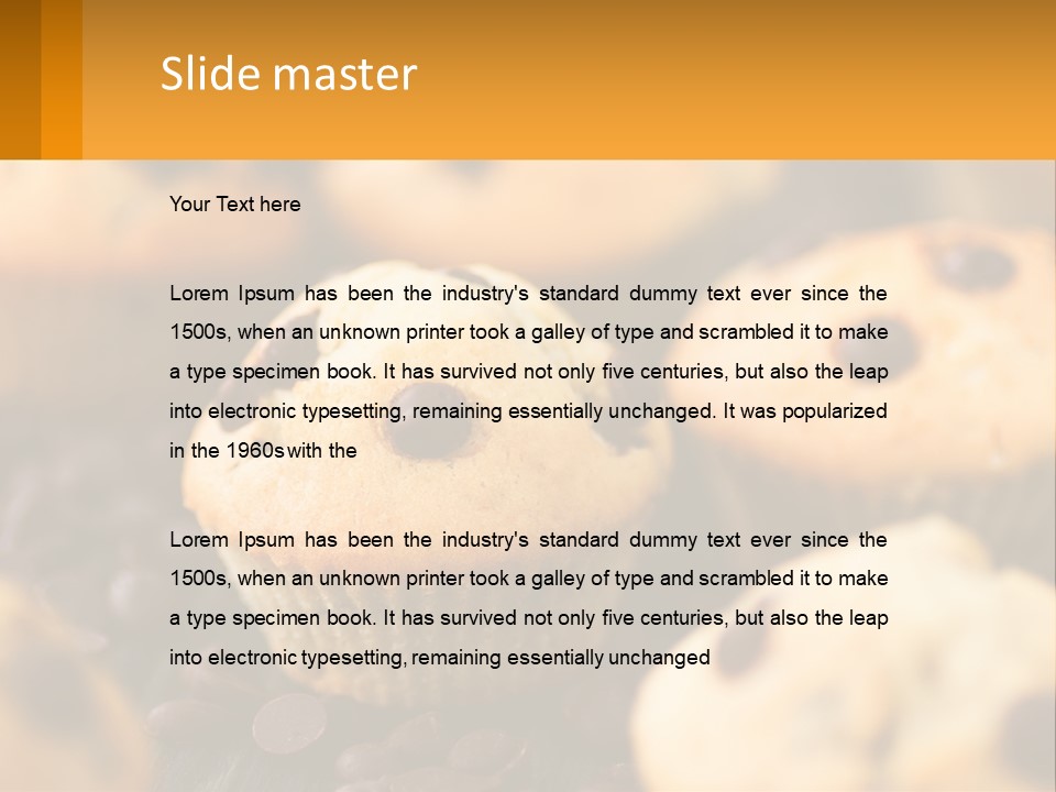 A Bunch Of Muffins With Chocolate Chips On Them PowerPoint Template