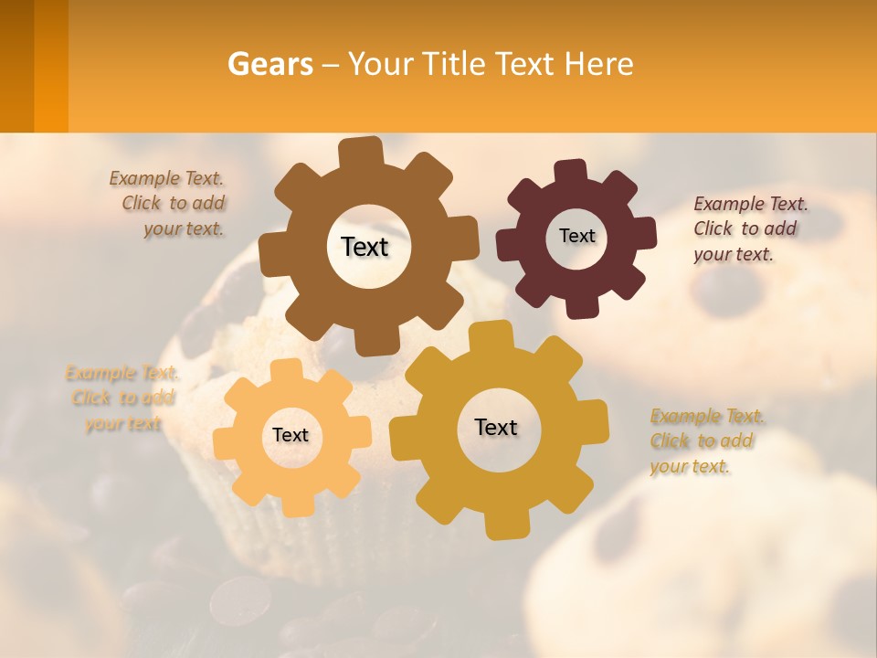 A Bunch Of Muffins With Chocolate Chips On Them PowerPoint Template