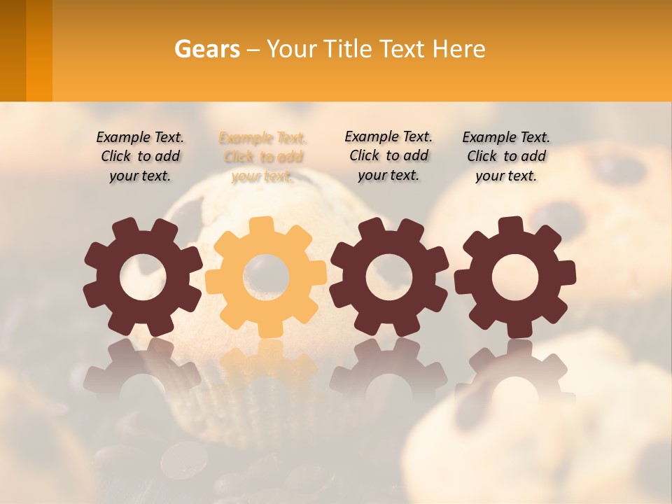 A Bunch Of Muffins With Chocolate Chips On Them PowerPoint Template