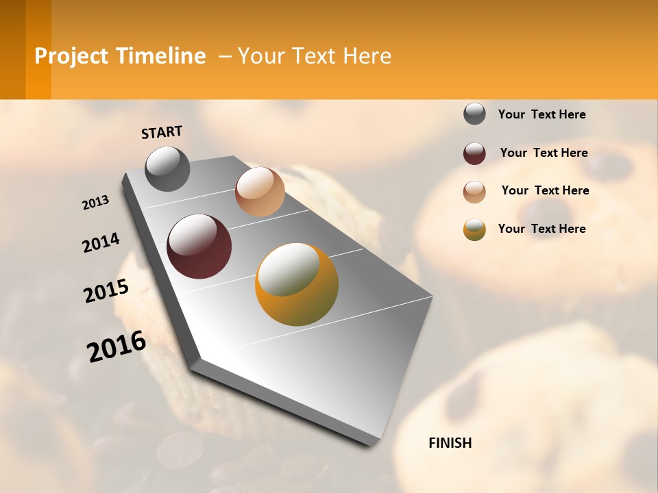 A Bunch Of Muffins With Chocolate Chips On Them PowerPoint Template