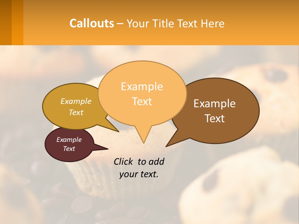 A Bunch Of Muffins With Chocolate Chips On Them PowerPoint Template