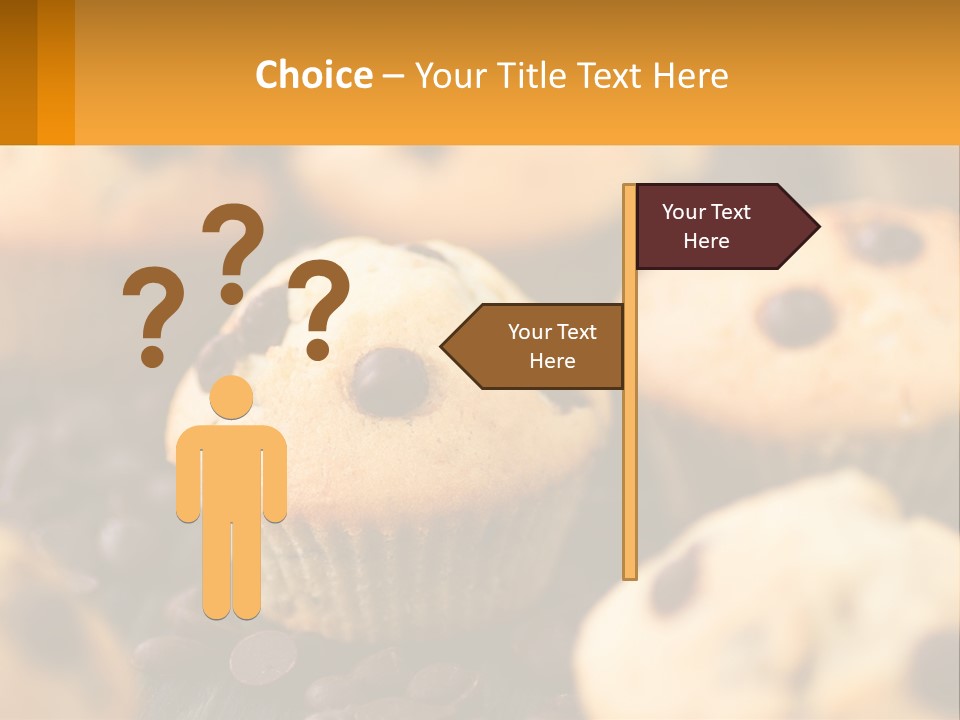 A Bunch Of Muffins With Chocolate Chips On Them PowerPoint Template