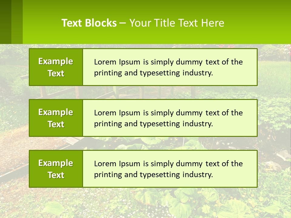 A Wooden Bridge Over A Small Stream In A Park PowerPoint Template