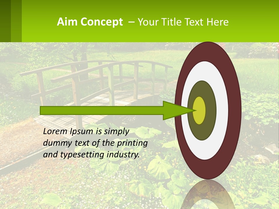 A Wooden Bridge Over A Small Stream In A Park PowerPoint Template