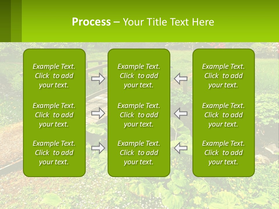 A Wooden Bridge Over A Small Stream In A Park PowerPoint Template
