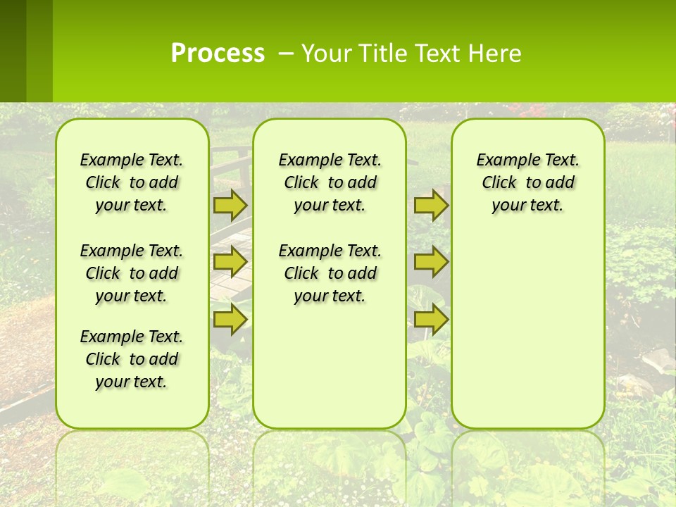 A Wooden Bridge Over A Small Stream In A Park PowerPoint Template