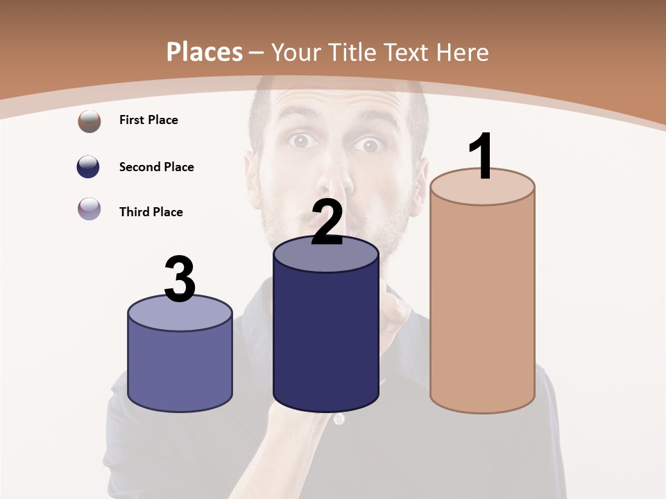 A Man Making A Hush With His Finger PowerPoint Template