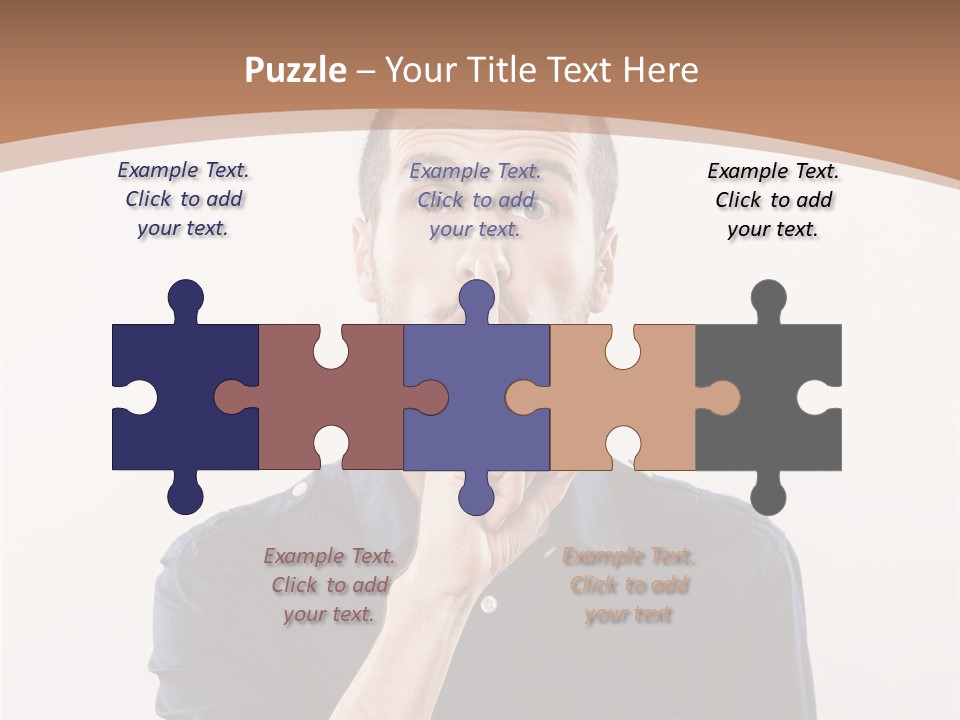 A Man Making A Hush With His Finger PowerPoint Template