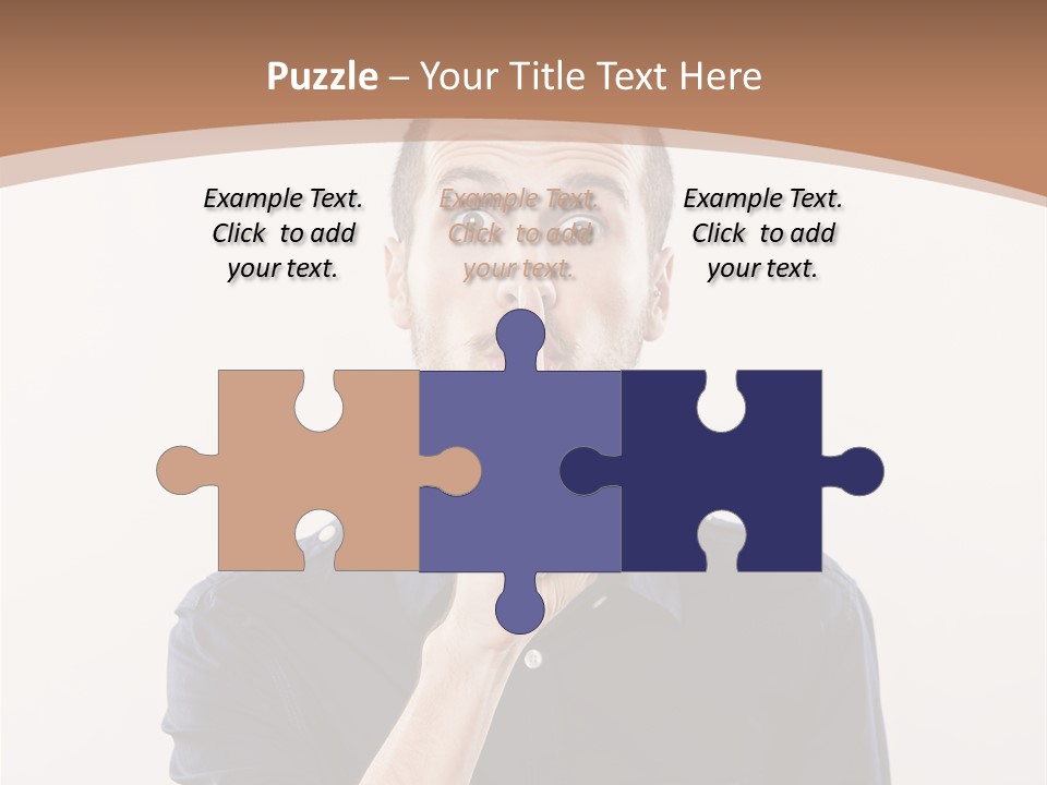 A Man Making A Hush With His Finger PowerPoint Template