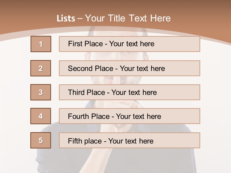 A Man Making A Hush With His Finger PowerPoint Template