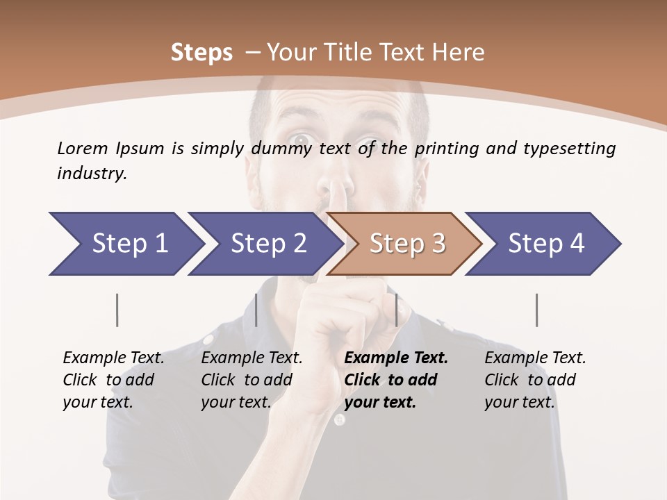 A Man Making A Hush With His Finger PowerPoint Template