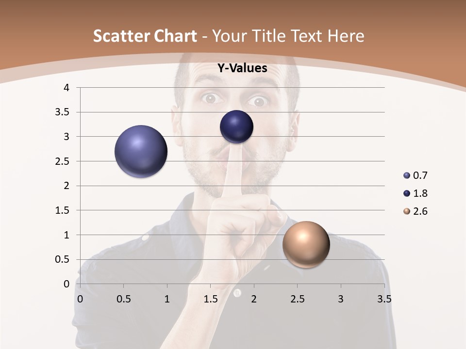 A Man Making A Hush With His Finger PowerPoint Template
