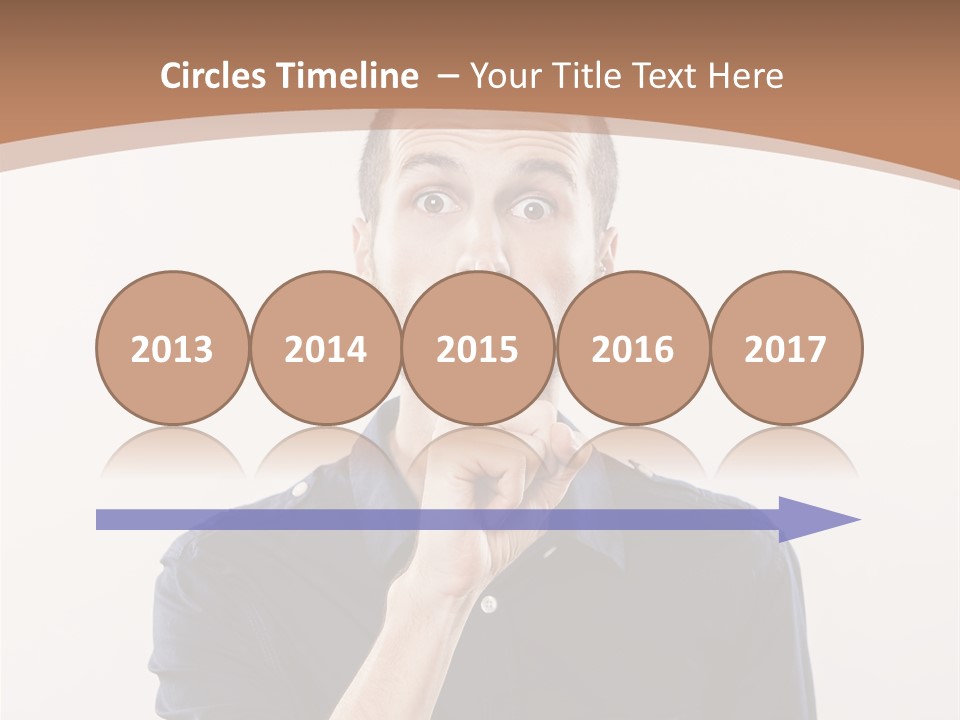 A Man Making A Hush With His Finger PowerPoint Template