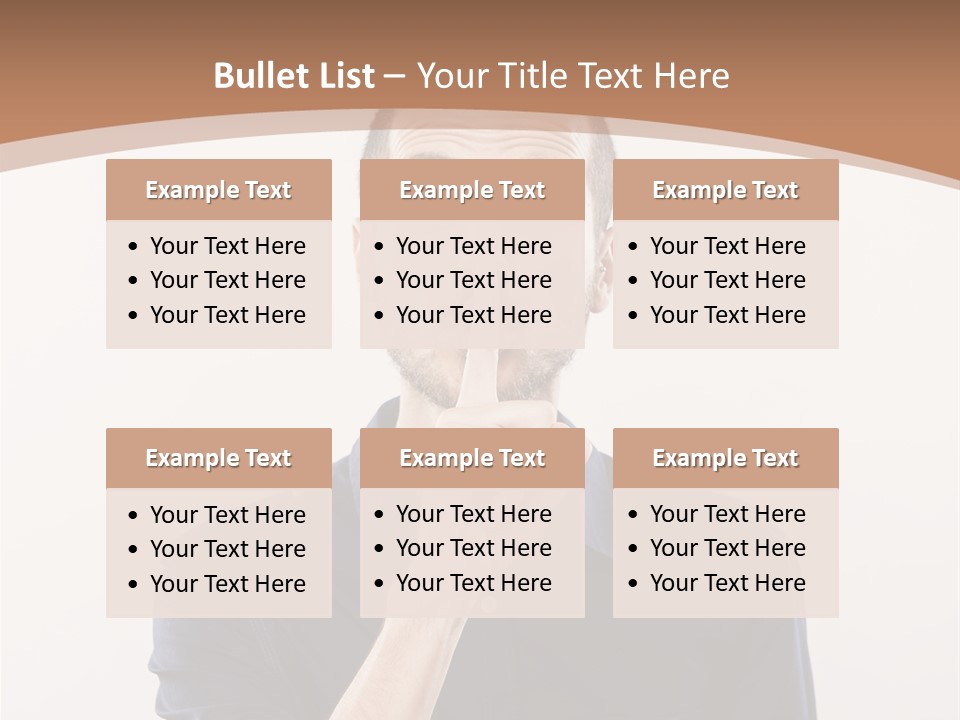 A Man Making A Hush With His Finger PowerPoint Template