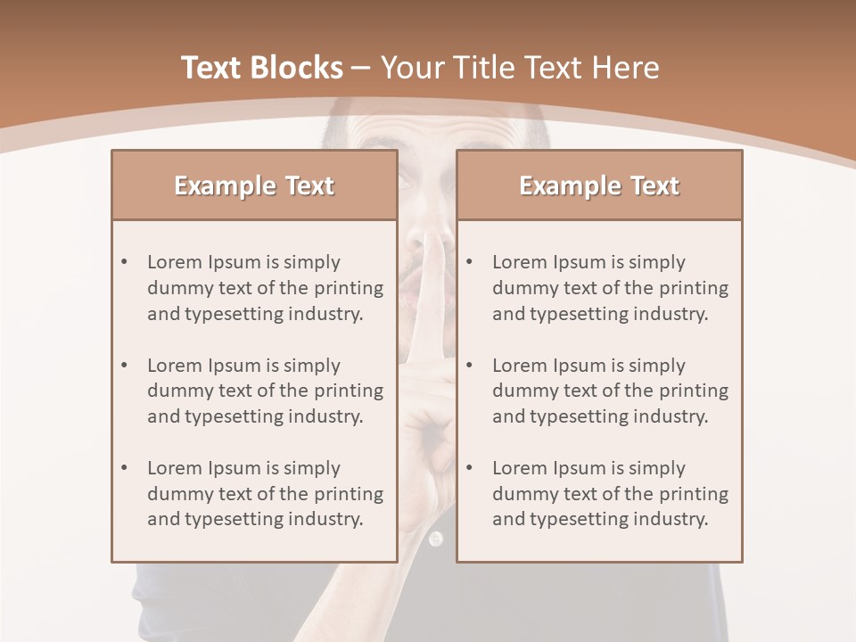 A Man Making A Hush With His Finger PowerPoint Template