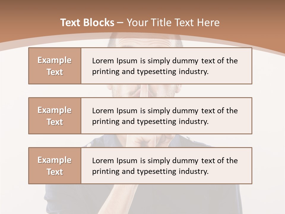 A Man Making A Hush With His Finger PowerPoint Template